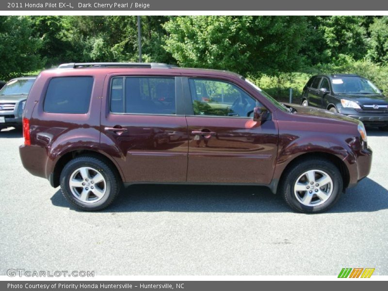 Dark Cherry Pearl / Beige 2011 Honda Pilot EX-L