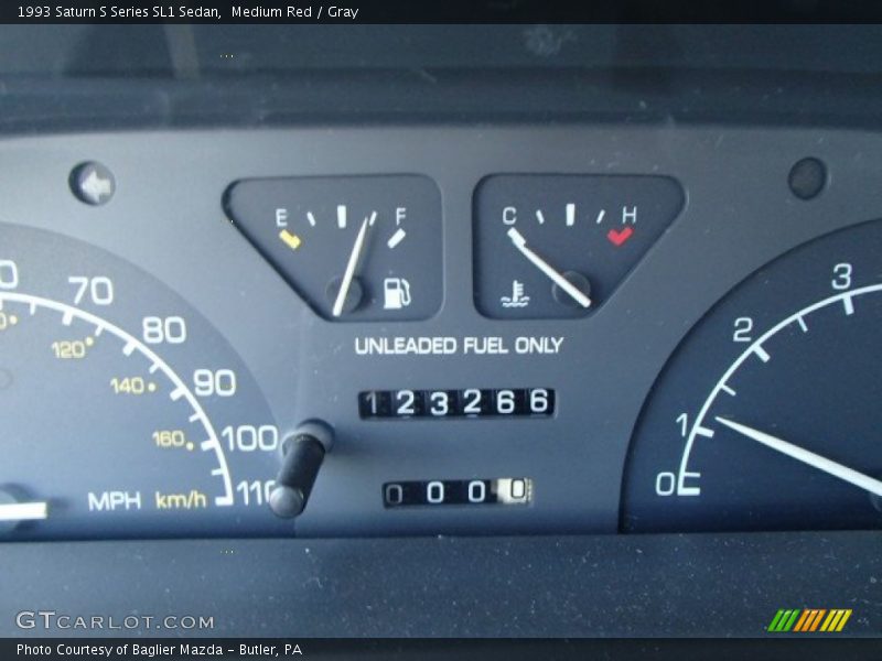 Medium Red / Gray 1993 Saturn S Series SL1 Sedan