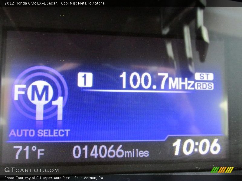 Cool Mist Metallic / Stone 2012 Honda Civic EX-L Sedan