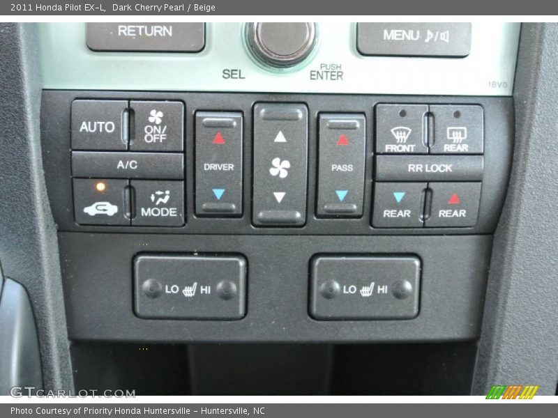 Dark Cherry Pearl / Beige 2011 Honda Pilot EX-L