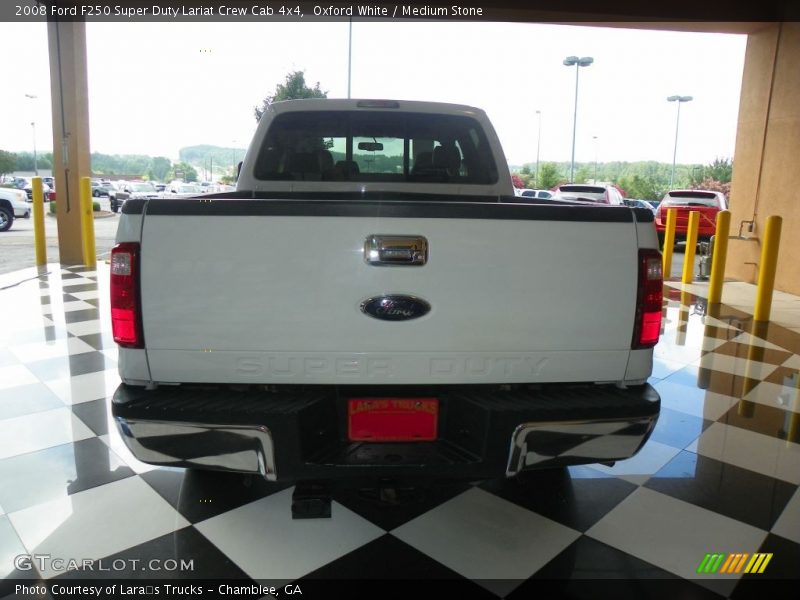 Oxford White / Medium Stone 2008 Ford F250 Super Duty Lariat Crew Cab 4x4