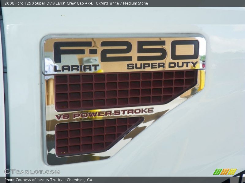 Oxford White / Medium Stone 2008 Ford F250 Super Duty Lariat Crew Cab 4x4