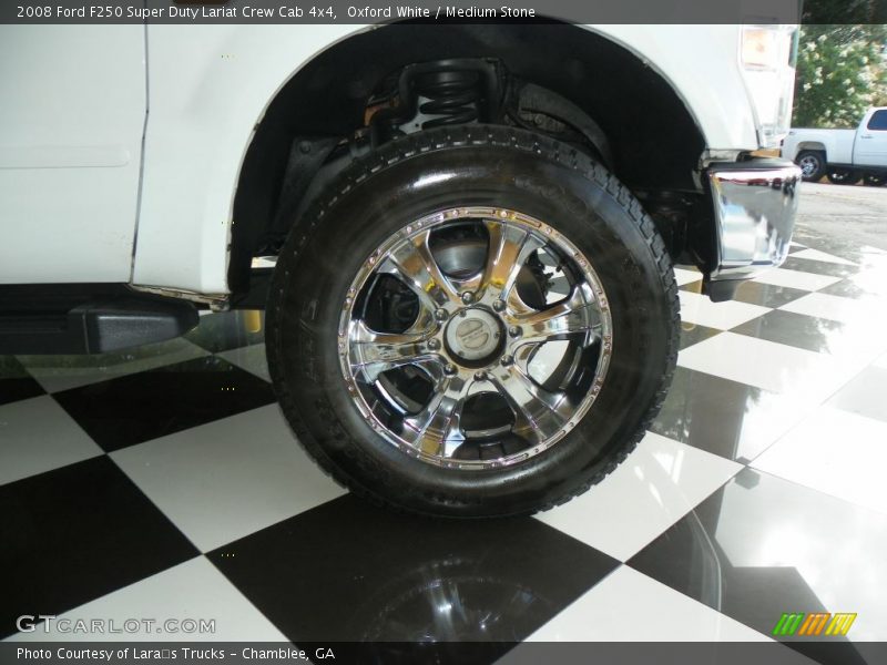 Oxford White / Medium Stone 2008 Ford F250 Super Duty Lariat Crew Cab 4x4