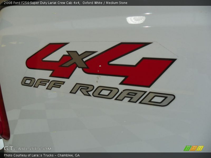 Oxford White / Medium Stone 2008 Ford F250 Super Duty Lariat Crew Cab 4x4