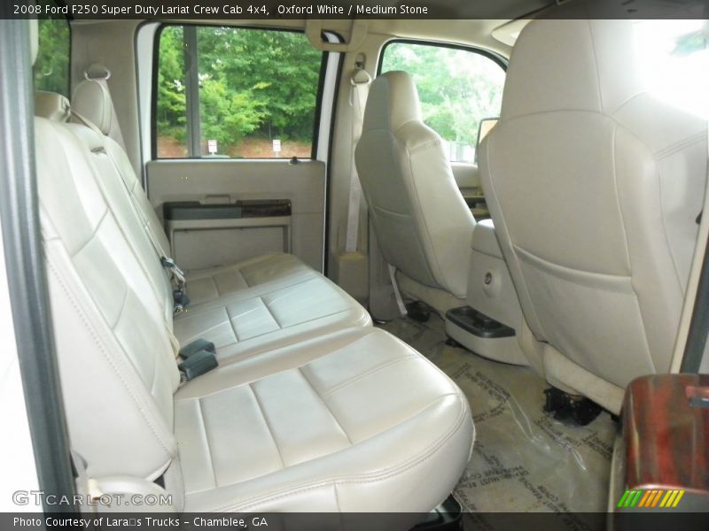 Oxford White / Medium Stone 2008 Ford F250 Super Duty Lariat Crew Cab 4x4