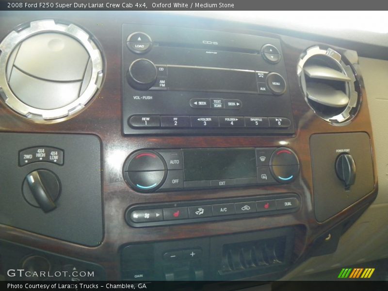Oxford White / Medium Stone 2008 Ford F250 Super Duty Lariat Crew Cab 4x4