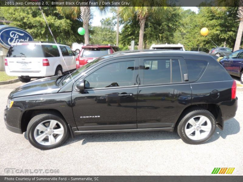 Brilliant Black Crystal Pearl / Dark Slate Gray 2011 Jeep Compass 2.0