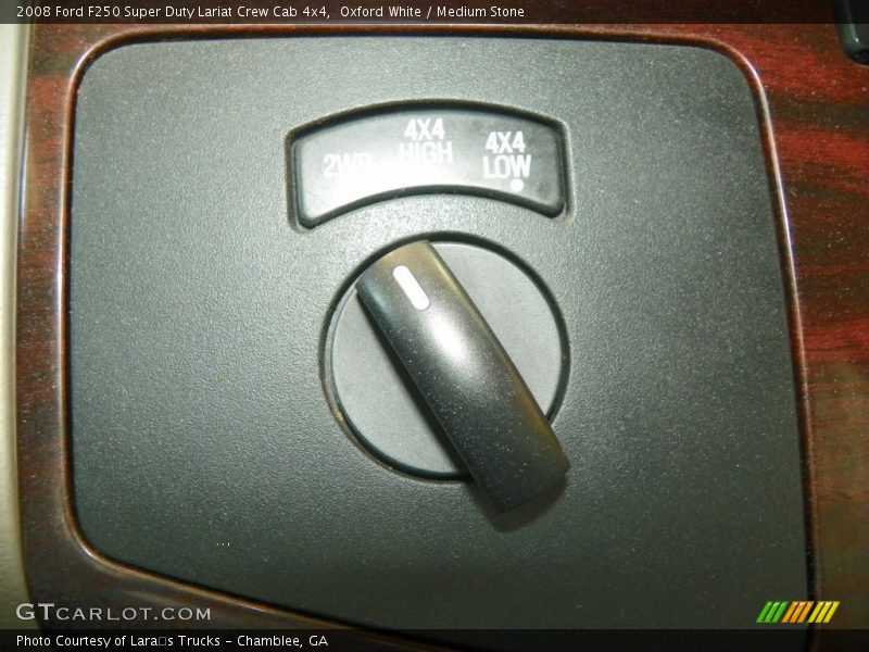 Oxford White / Medium Stone 2008 Ford F250 Super Duty Lariat Crew Cab 4x4