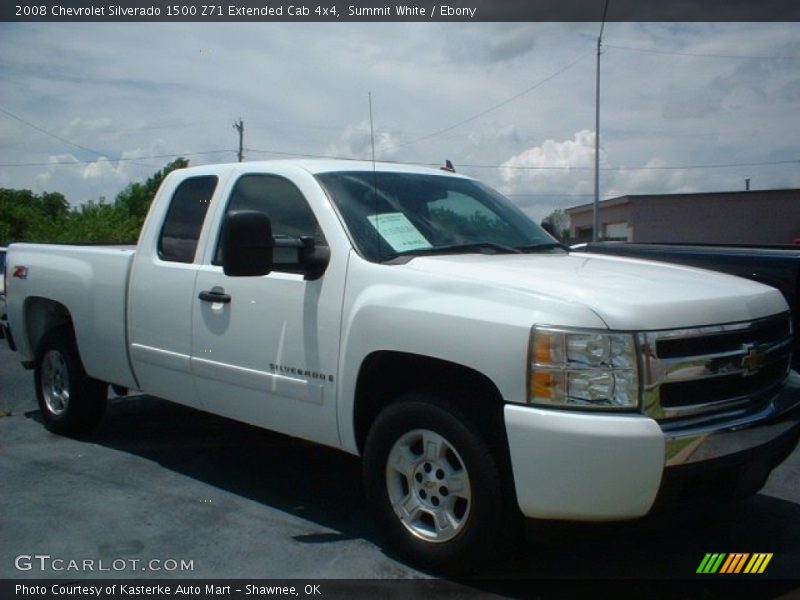 Summit White / Ebony 2008 Chevrolet Silverado 1500 Z71 Extended Cab 4x4