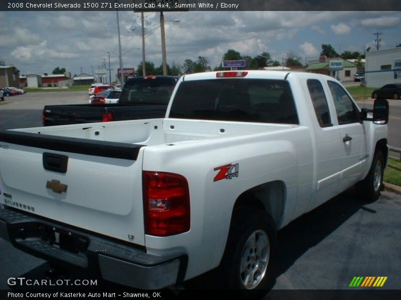 Summit White / Ebony 2008 Chevrolet Silverado 1500 Z71 Extended Cab 4x4