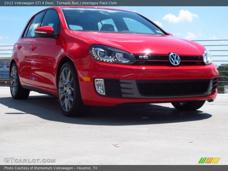 Tornado Red / Interlagos Plaid Cloth 2013 Volkswagen GTI 4 Door