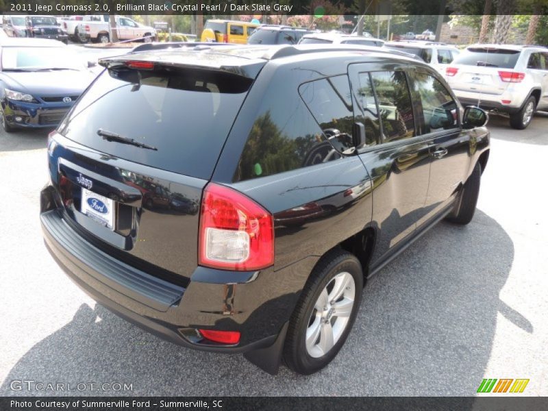 Brilliant Black Crystal Pearl / Dark Slate Gray 2011 Jeep Compass 2.0