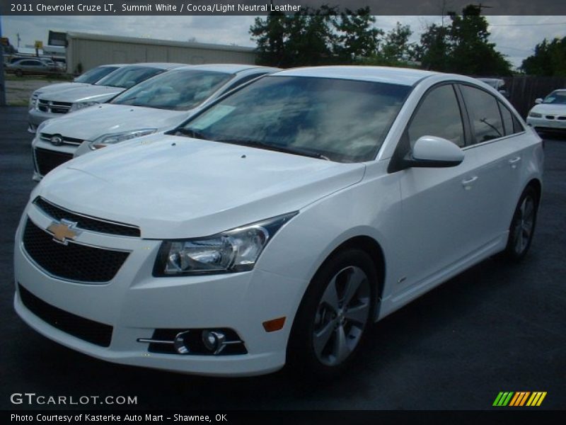 Summit White / Cocoa/Light Neutral Leather 2011 Chevrolet Cruze LT