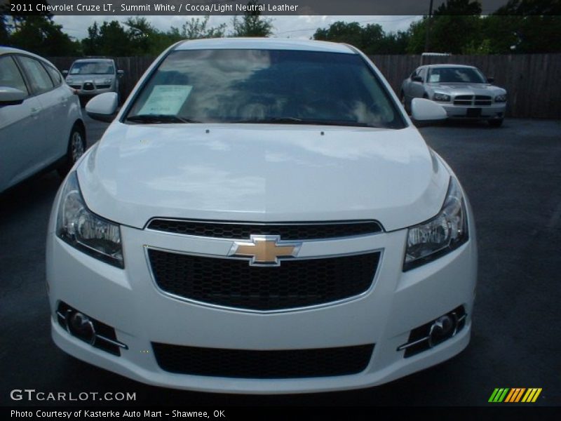Summit White / Cocoa/Light Neutral Leather 2011 Chevrolet Cruze LT