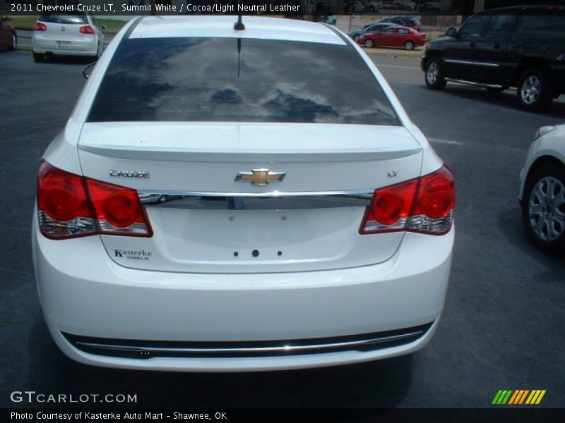 Summit White / Cocoa/Light Neutral Leather 2011 Chevrolet Cruze LT