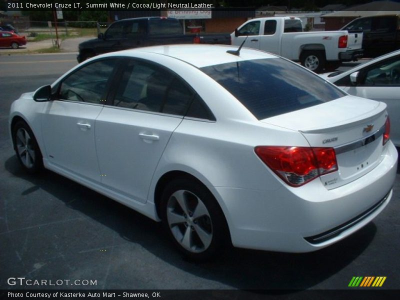 Summit White / Cocoa/Light Neutral Leather 2011 Chevrolet Cruze LT