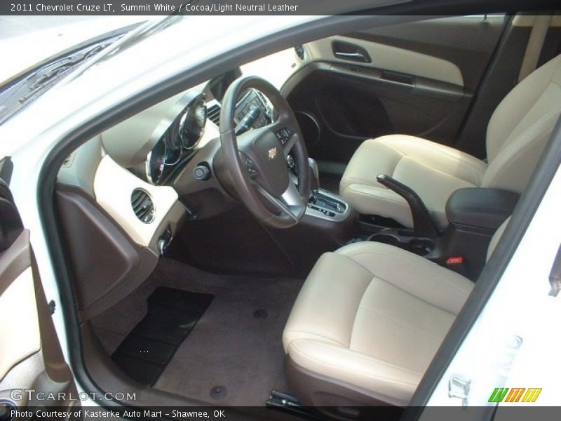 Summit White / Cocoa/Light Neutral Leather 2011 Chevrolet Cruze LT
