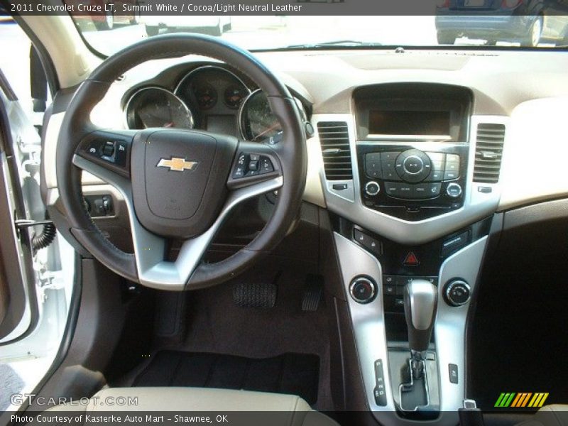 Summit White / Cocoa/Light Neutral Leather 2011 Chevrolet Cruze LT