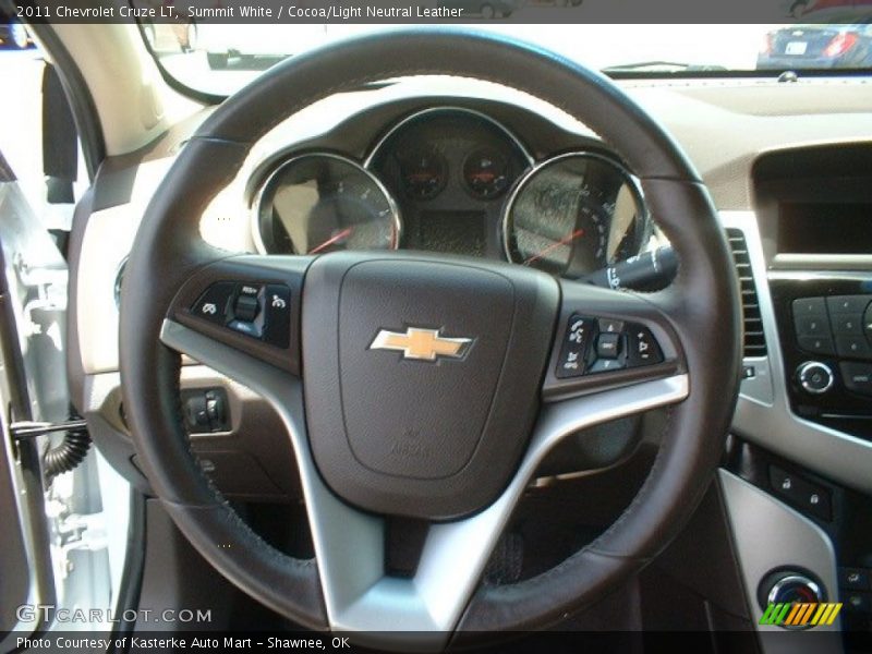Summit White / Cocoa/Light Neutral Leather 2011 Chevrolet Cruze LT
