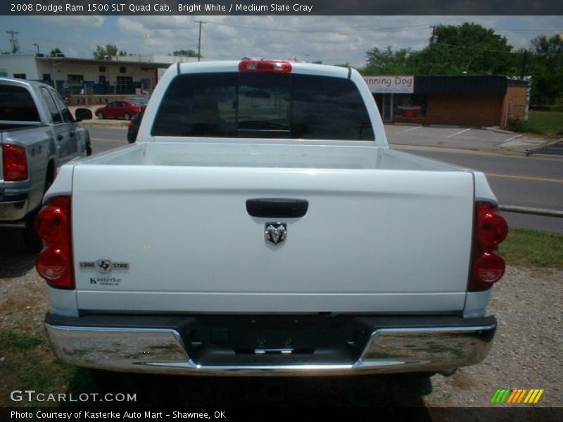 Bright White / Medium Slate Gray 2008 Dodge Ram 1500 SLT Quad Cab
