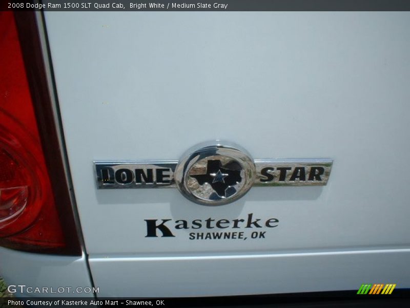 Bright White / Medium Slate Gray 2008 Dodge Ram 1500 SLT Quad Cab