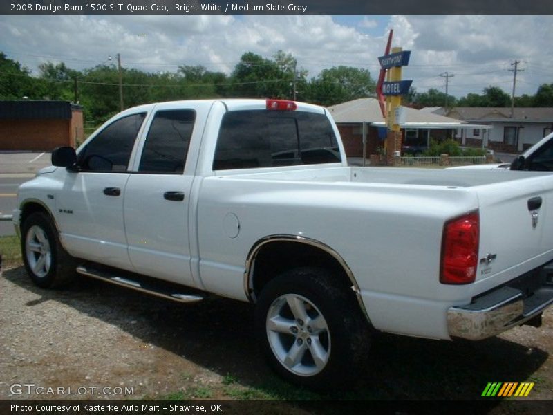 Bright White / Medium Slate Gray 2008 Dodge Ram 1500 SLT Quad Cab