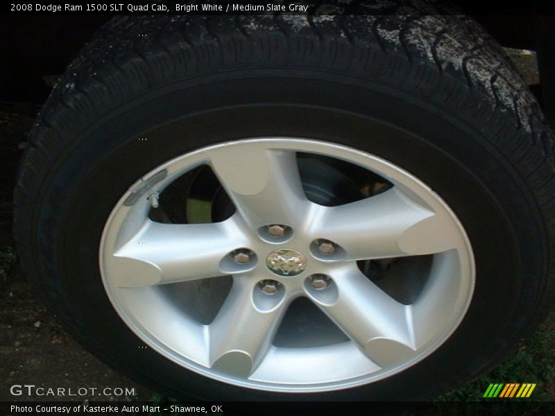 Bright White / Medium Slate Gray 2008 Dodge Ram 1500 SLT Quad Cab