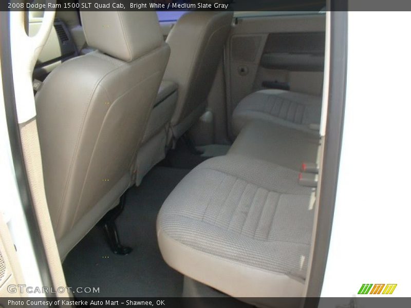 Bright White / Medium Slate Gray 2008 Dodge Ram 1500 SLT Quad Cab