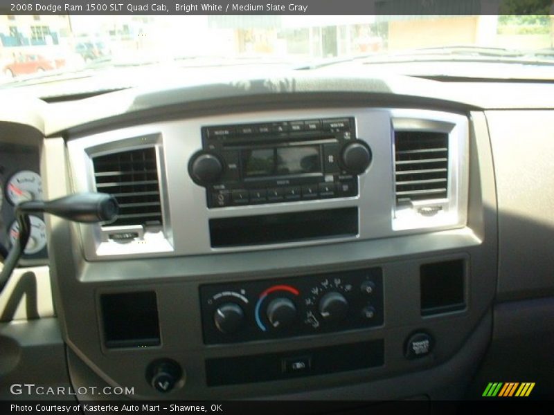 Bright White / Medium Slate Gray 2008 Dodge Ram 1500 SLT Quad Cab