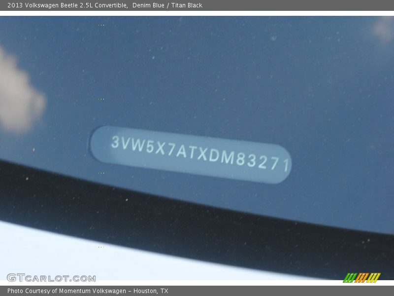 Denim Blue / Titan Black 2013 Volkswagen Beetle 2.5L Convertible