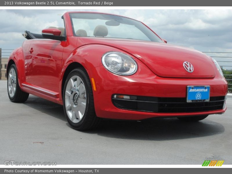 Tornado Red / Beige 2013 Volkswagen Beetle 2.5L Convertible