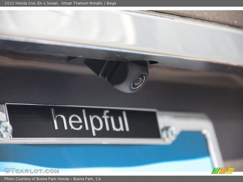 Urban Titanium Metallic / Beige 2013 Honda Civic EX-L Sedan