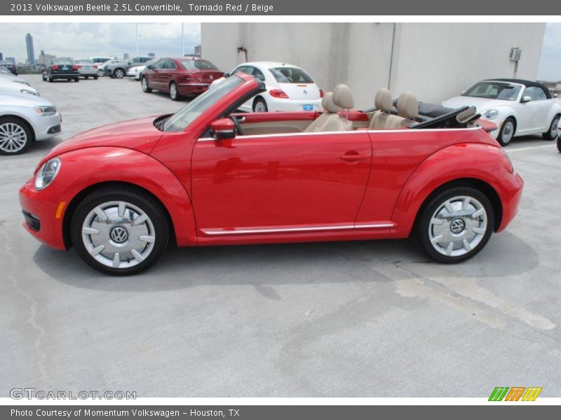 Tornado Red / Beige 2013 Volkswagen Beetle 2.5L Convertible