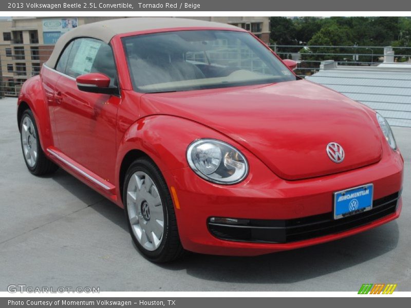 Tornado Red / Beige 2013 Volkswagen Beetle 2.5L Convertible