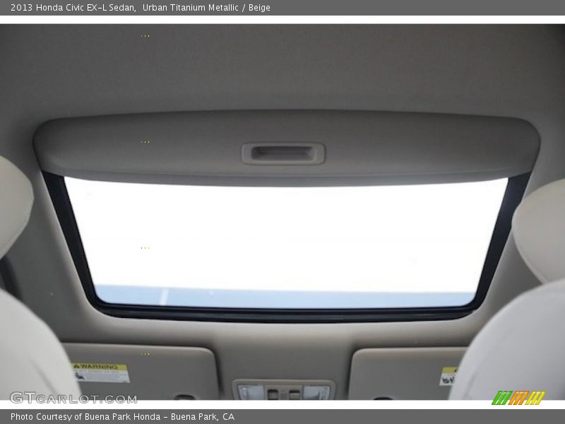 Urban Titanium Metallic / Beige 2013 Honda Civic EX-L Sedan