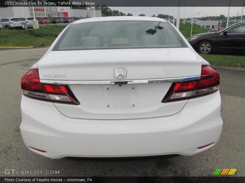 Taffeta White / Beige 2013 Honda Civic EX Sedan