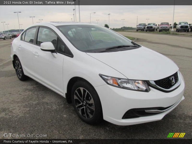 Taffeta White / Beige 2013 Honda Civic EX Sedan