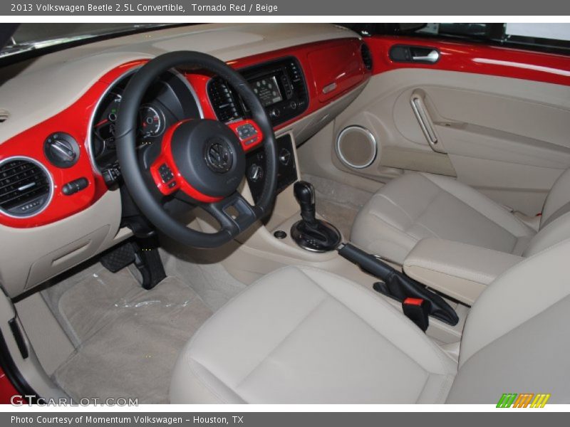 Tornado Red / Beige 2013 Volkswagen Beetle 2.5L Convertible