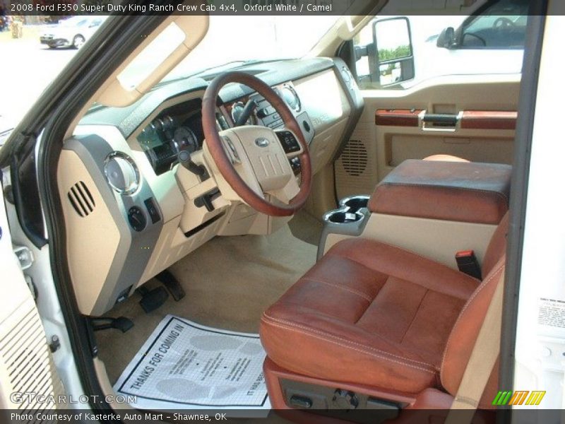 Oxford White / Camel 2008 Ford F350 Super Duty King Ranch Crew Cab 4x4
