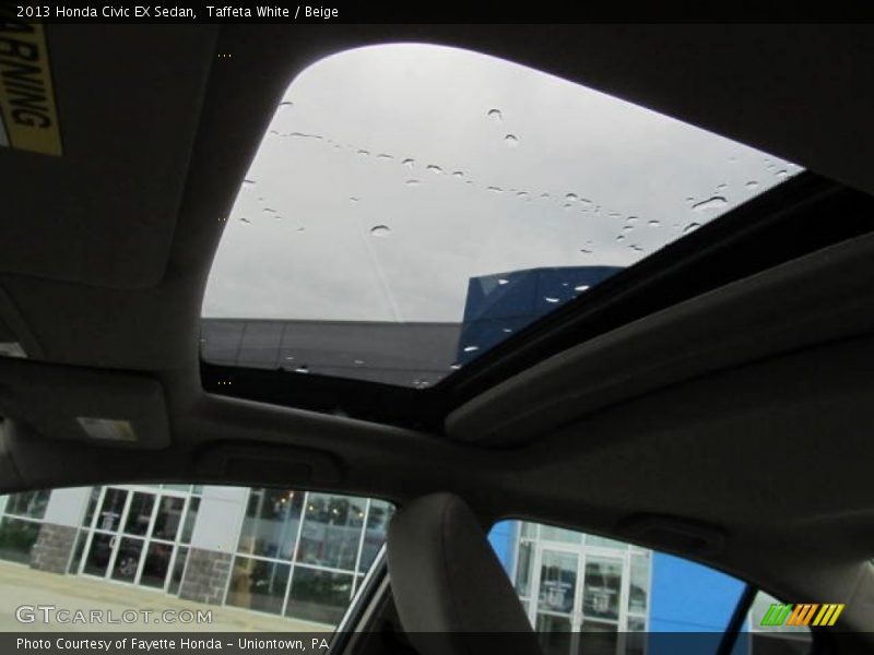 Taffeta White / Beige 2013 Honda Civic EX Sedan