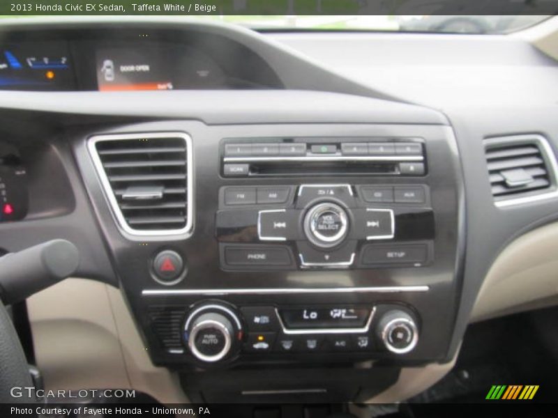 Taffeta White / Beige 2013 Honda Civic EX Sedan