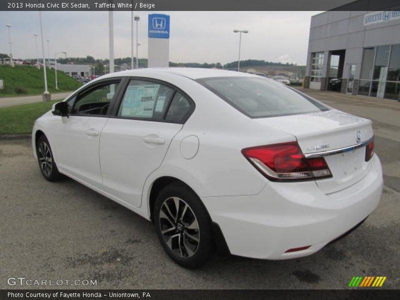 Taffeta White / Beige 2013 Honda Civic EX Sedan
