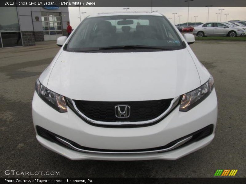 Taffeta White / Beige 2013 Honda Civic EX Sedan