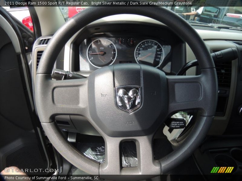 Bright Silver Metallic / Dark Slate Gray/Medium Graystone 2011 Dodge Ram 1500 Sport R/T Regular Cab