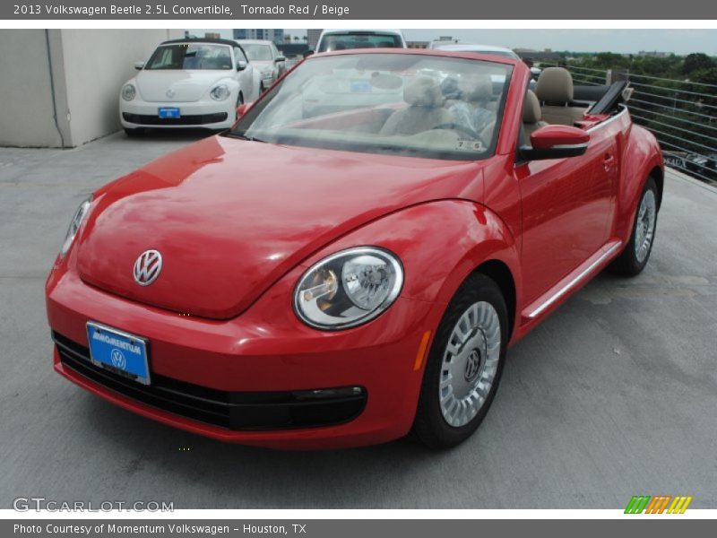 Tornado Red / Beige 2013 Volkswagen Beetle 2.5L Convertible
