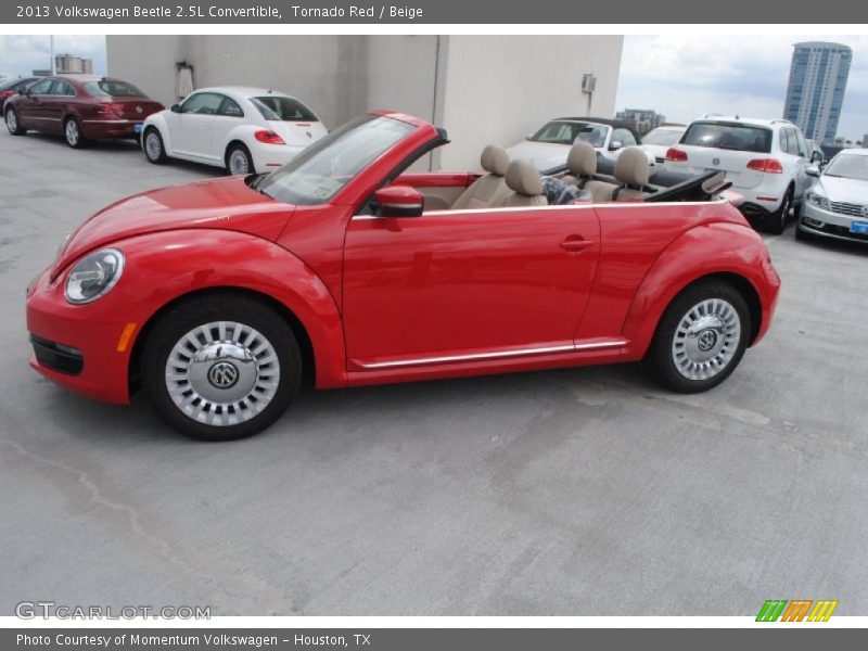 Tornado Red / Beige 2013 Volkswagen Beetle 2.5L Convertible