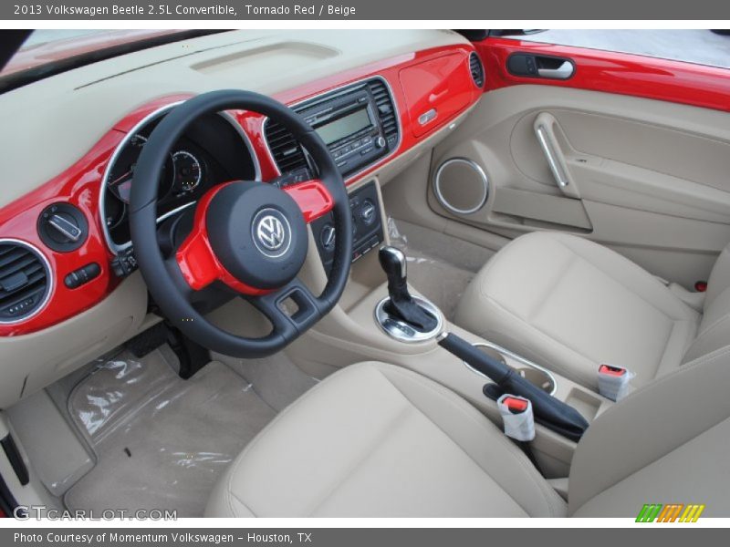 Tornado Red / Beige 2013 Volkswagen Beetle 2.5L Convertible