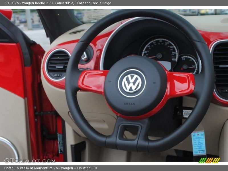 Tornado Red / Beige 2013 Volkswagen Beetle 2.5L Convertible
