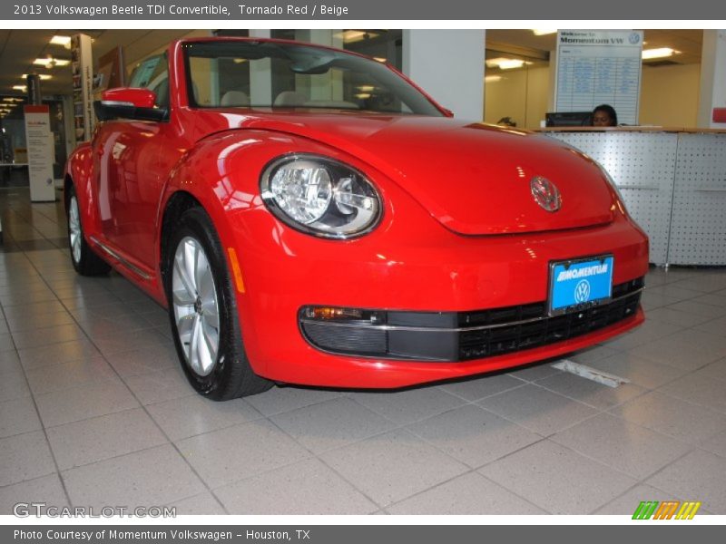Tornado Red / Beige 2013 Volkswagen Beetle TDI Convertible