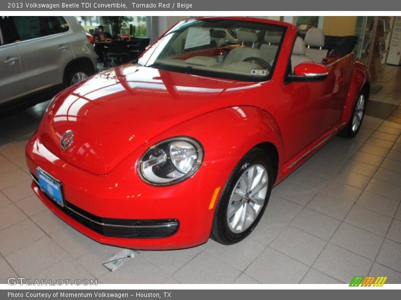 Tornado Red / Beige 2013 Volkswagen Beetle TDI Convertible